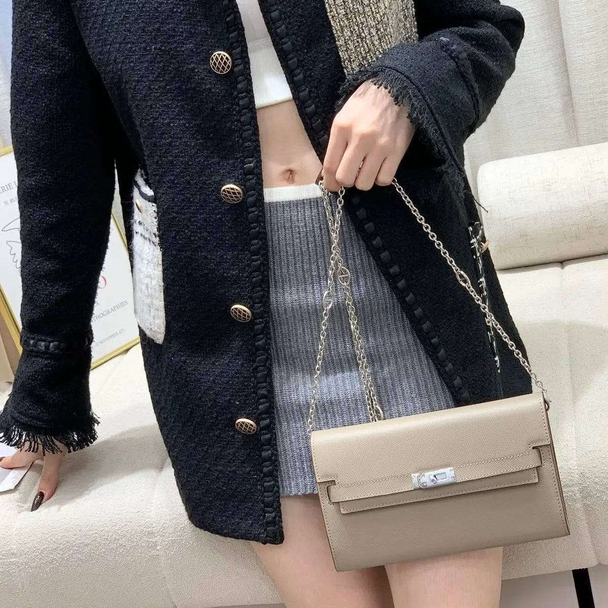 Kelly Classique To Go Wallet Chain