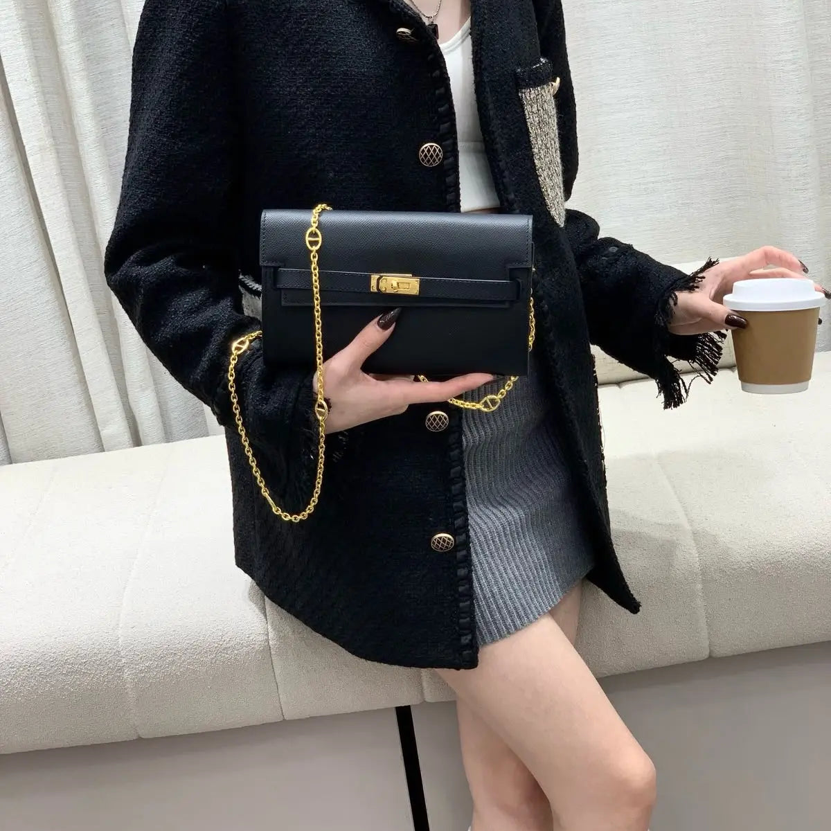 Kelly Classique To Go Wallet Chain