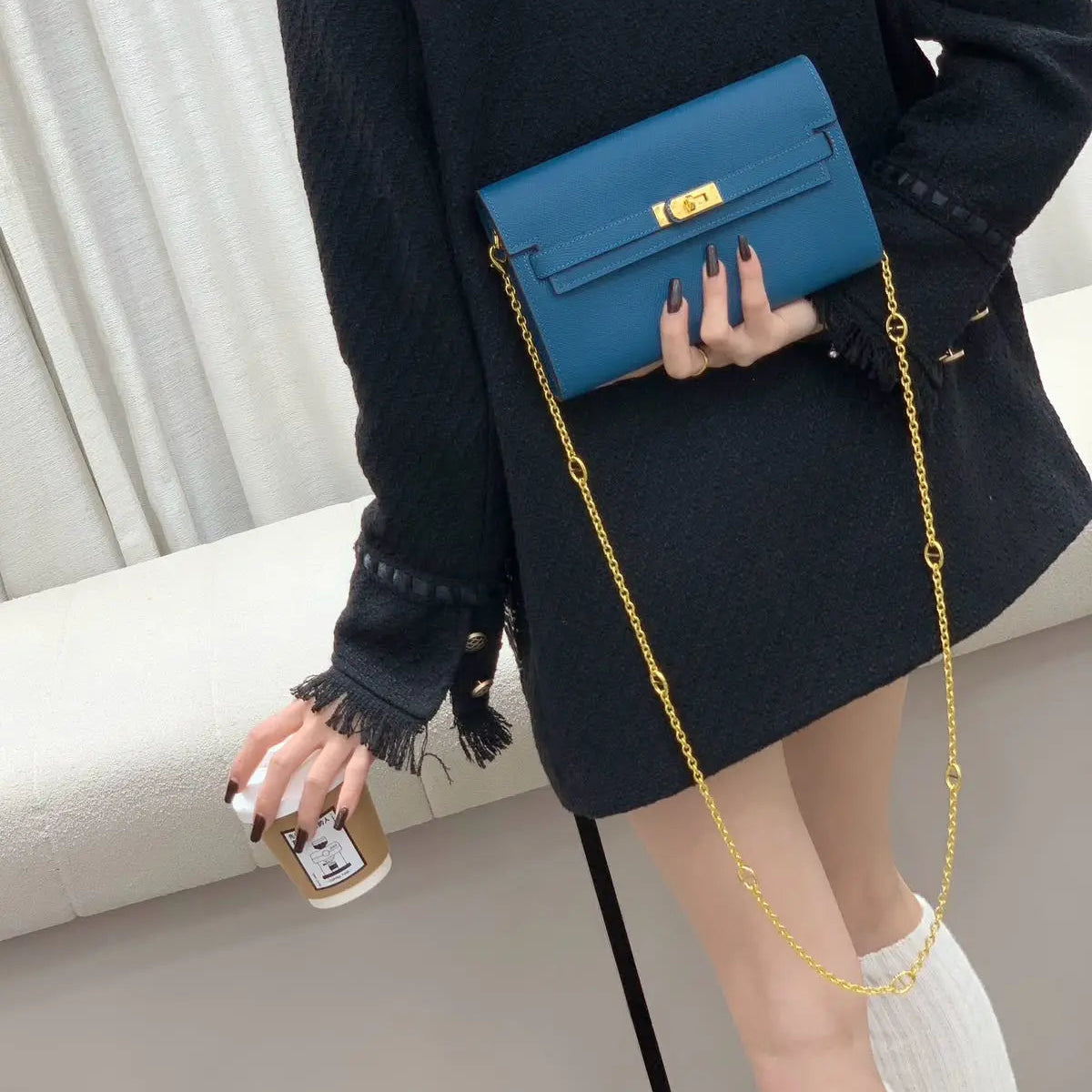 Kelly Classique To Go Wallet Chain