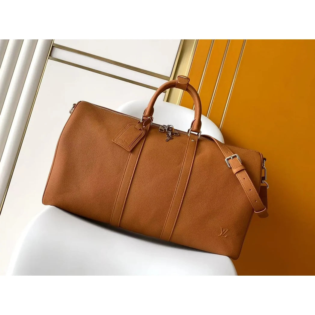 Heritage Leather Duffle — Tan