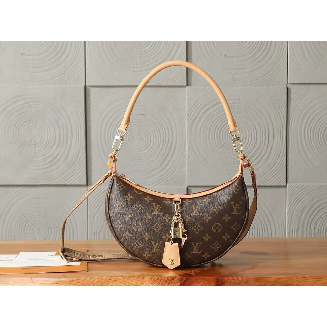 Heritage Crescent Bag — Brown