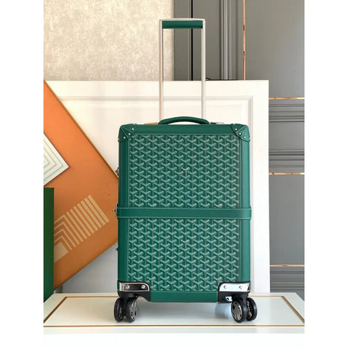 Goyard Monogram Rolling Suitcase — Green