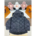 Louis Vuitton Monogram Hooded Puffer Jacket in Charcoal Grey