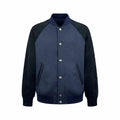 Dior Two-Tone Varsity Bomber Jacket in Navy / Black