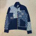 Louis Vuitton Monogram Patchwork Zip Cardigan in Navy / Grey
