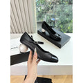 Chanel Square-Toe Sphere-Heel Mary Jane Pumps — Black – Silver Hardware