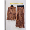 Louis Vuitton Trunk Print Silk Set