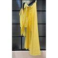Tie-Front Shirt and Wide-Leg Pants Set — Yellow